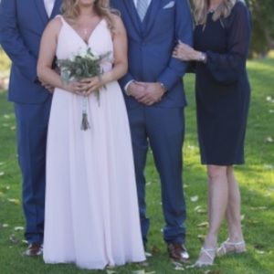 Light pink bridesmaid dress